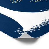 Elegante Gold Gastgeschenke Hochzeiten Gown Brautp Poster (Ecke)