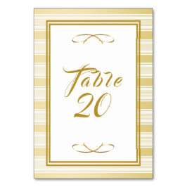 Elegante Gold Gerahmt Wedding Tischnummer