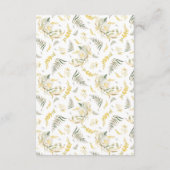 Elegante Gold Gerahmte Wildblume Edging Wedding Begleitkarte (Rückseite)