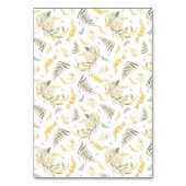 Elegante Gold Gerahmte Wildblume Edging Wedding Tischnummer (Rückseite)