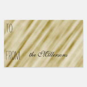 Elegante Gold-Geschenkmarke Rechteckiger Aufkleber