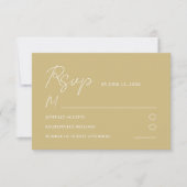 Elegante Gold Ginkgo Leaf Wedding RSVP Card (Vorderseite)