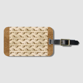 Elegante Gold Giraffe Glitzer Sparkle Chic Gepäckanhänger