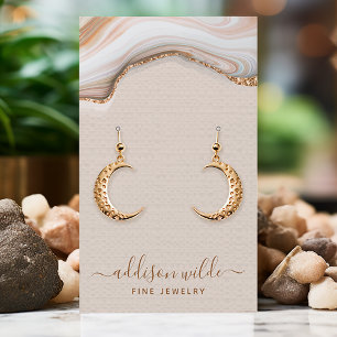 Elegante Gold Glitter Marmor Achat Schmuckdisplay Visitenkarte