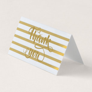 Elegante Gold Glittery Streifen Danke Karte
