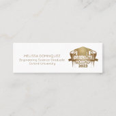 Elegante Gold Glitzer Abschluss Name Card Telefonnummerkarte (Vorderseite)
