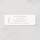 Elegante Gold Glitzer Abschluss Name Card Telefonnummerkarte (Rückseite)