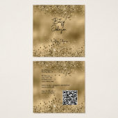 Elegante Gold Glitzer and Foil Business Card (Vorne & Hinten)