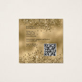 Elegante Gold Glitzer and Foil Business Card (Rückseite)