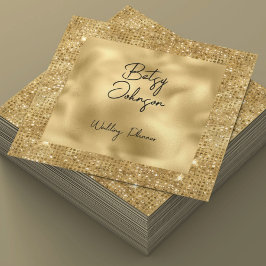 Elegante Gold Glitzer and Gold Foil Business Card
