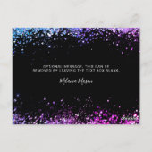 Elegante Gold Glitzer Black Dankeschön Card Postkarte (Rückseite)