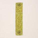 Elegante Gold Glitzer Black Monogram Schal<br><div class="desc">Goldener Glitzer mit einem Hauch von schwarzer Schrift - Personalisieren Sie Ihr Monogramm auf diesem eleganten Golden Glitzer Accessoire Schal. Mit einem hübschen und zarten Chiffontuch verleihen Sie Ihrem Kleiderschrank eine besondere Note. Erhältlich in anderen Stilen und Größen. Tolle Geschenkidee.</div>
