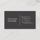 Elegante Gold Glitzer Black Stripes Business Card Visitenkarte (Rückseite)