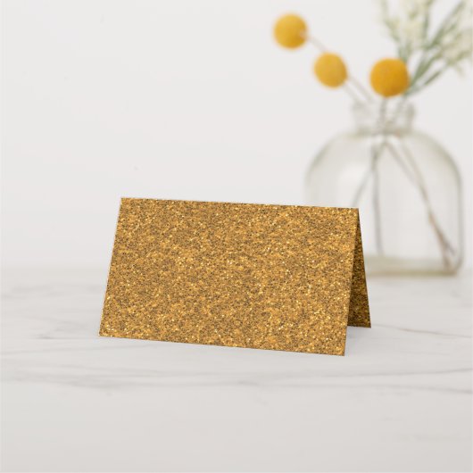 Elegante Gold Glitzer Blank Template Platzkarte (Rückseite)