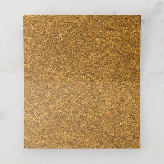 Elegante Gold Glitzer Blank Template Platzkarte (Innenseite Aufgefaltet)