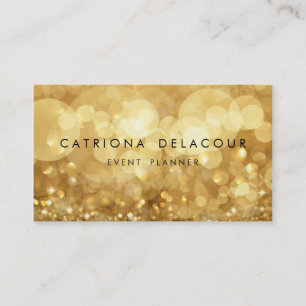 Elegante Gold Glitzer Bokeh Business Card Visitenkarte