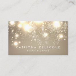 Elegante Gold Glitzer Bokeh Luxe Business Card Visitenkarte