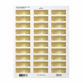 Elegante Gold Glitzer Bokeh Wedding Label (Vorne)