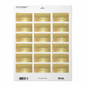 Elegante Gold Glitzer Bokeh Wedding Label Adressaufkleber (Vorne)