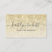 Elegante Gold Glitzer Business Card Visitenkarte (Vorderseite)