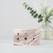 Elegante Gold Glitzer Candle Care Business Card Visitenkarte (Stehend Vorderseite)