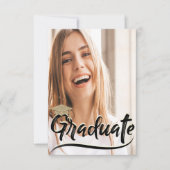 Elegante Gold Glitzer Cap,Foto Graduation Party Einladung (Vorderseite)