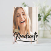 Elegante Gold Glitzer Cap,Foto Graduation Party Einladung (Stehend Vorderseite)