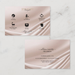 Elegante Gold Glitzer Jewelry Care Business Card Visitenkarte