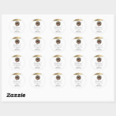 Elegante Gold Glitzer Line Custom Welcome Add Foto Runder Aufkleber (Blatt)