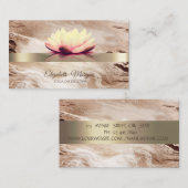 Elegante Gold Glitzer Lotus Blume Visitenkarte (Vorne/Hinten)