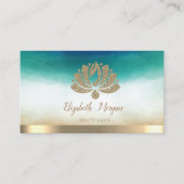 Elegante Gold Glitzer Lotus Museo Cantonale d'Arte Visitenkarte (Vorderseite)