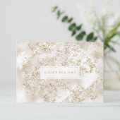 Elegante Gold Glitzer Marble Gift Card (Stehend Vorderseite)