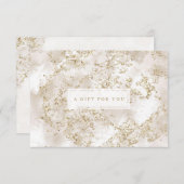 Elegante Gold Glitzer Marble Gift Card (Vorne/Hinten)