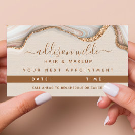 Elegante Gold Glitzer Marmorkarte Ankunftskarte Terminkarte