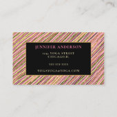 Elegante Gold Glitzer Monogram Personalisiert Visitenkarte (Rückseite)