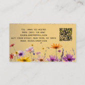 Elegante Gold Glitzer Qr Code Business Card Visitenkarte (Rückseite)