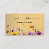 Elegante Gold Glitzer Qr Code Business Card Visitenkarte (Vorderseite)