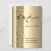 Elegante Gold Glitzer Script UAWG Einladung (Vorderseite)