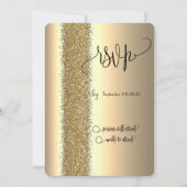 Elegante Gold Glitzer Script UAWG Einladung (Vorderseite)