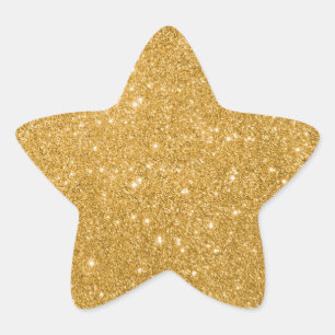 Elegante Gold Glitzer Star Sticker