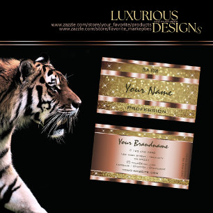 Elegante Gold Glitzer Stars Rose Goldene Dekoratio Visitenkarte