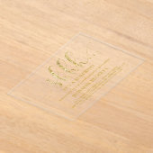 Elegante Gold Glitzer Überraschung Geburtstagspart Acryleinladungen (Ablage )