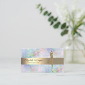 Elegante Gold Glitzer Visitenkarte (Stehend Vorderseite)