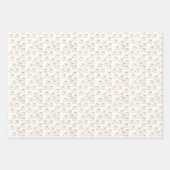 Elegante Gold Glitzer Weihnachtssymbole Geschenkpapier Set (Vorderseite 3)