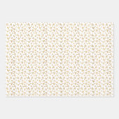 Elegante Gold Glitzer Weihnachtssymbole Geschenkpapier Set (Vorderseite 2)