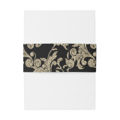 Elegante Gold Glitzer Wirbel Einladungsbanderole (Rückseitenbeispiel)