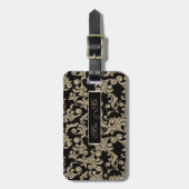 Elegante Gold Glitzer Wirbel Gepäckanhänger (Vorderseite vertikal)