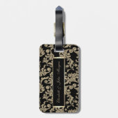 Elegante Gold Glitzer Wirbel Gepäckanhänger (Rückseite vertikal)