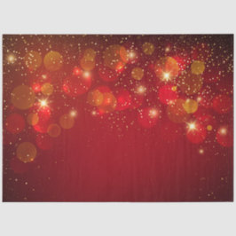 Elegante Gold Glitzern und Bokeh am Roten Urlaub Seidenpapier