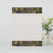 Elegante Gold Gothic Night Lined Rezept Seite Beil (Stehend Vorderseite)